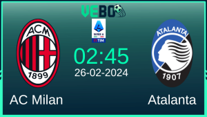 Soi kèo AC Milan vs Atalanta BC 02:45 26/2/2024 Vòng 26